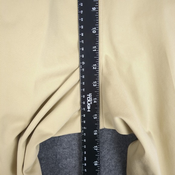 LL Bean Classic Fit Pleated Chinos Mens 42x32 Khaki Tan Cotton Pants - Picture 12 of 14